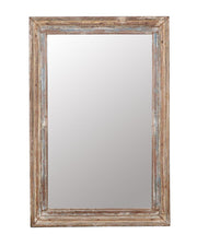 Old Wood Light Blue & Brown Mirror