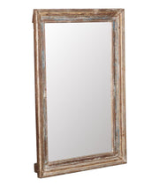 Old Wood Light Blue & Brown Mirror