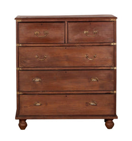 Dark Wood Chest w/Round Legs