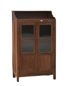 Glass Almirah w/Top Shelf