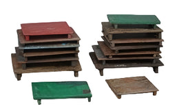 Asst. Painted Wooden Bajots