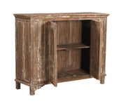 Wood Sideboard w/Raised Carvings