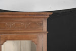 Carved Wood & Glass Cabinet w/ White