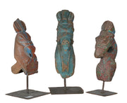 Wood Horse on Iron Stand