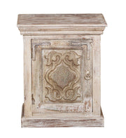 Light Wood Carved Small Cabinet