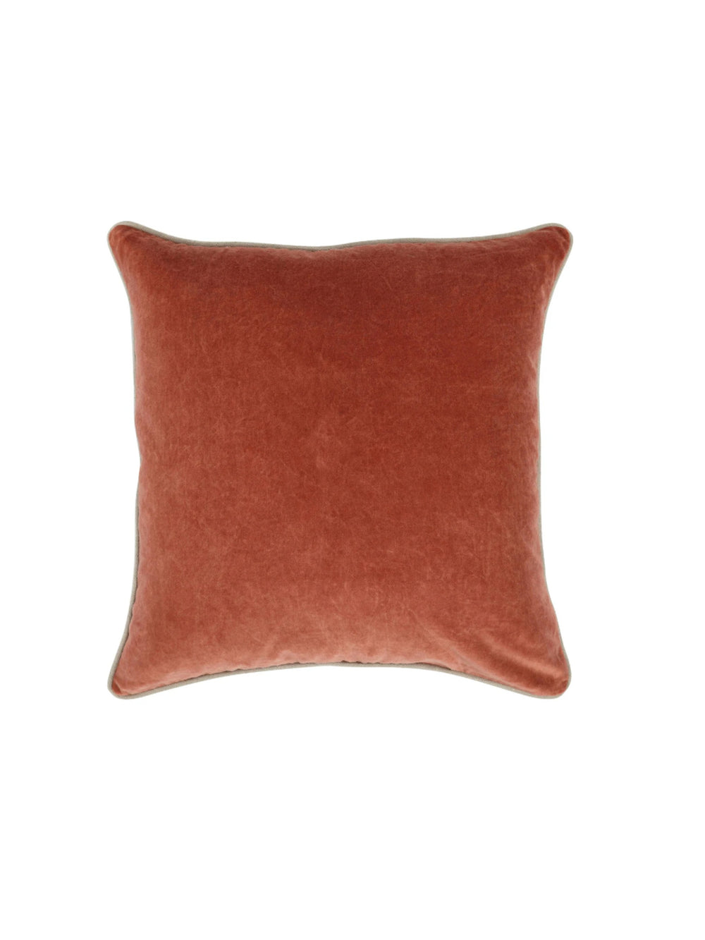 Heirloom Velvet Throw Pillow | Terra Cotta