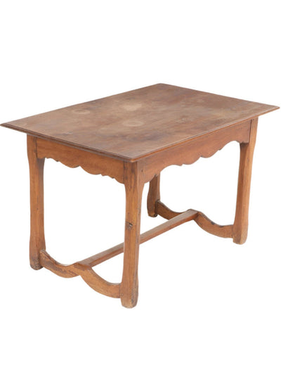 American Oak Stretcher-Base Tavern Table
