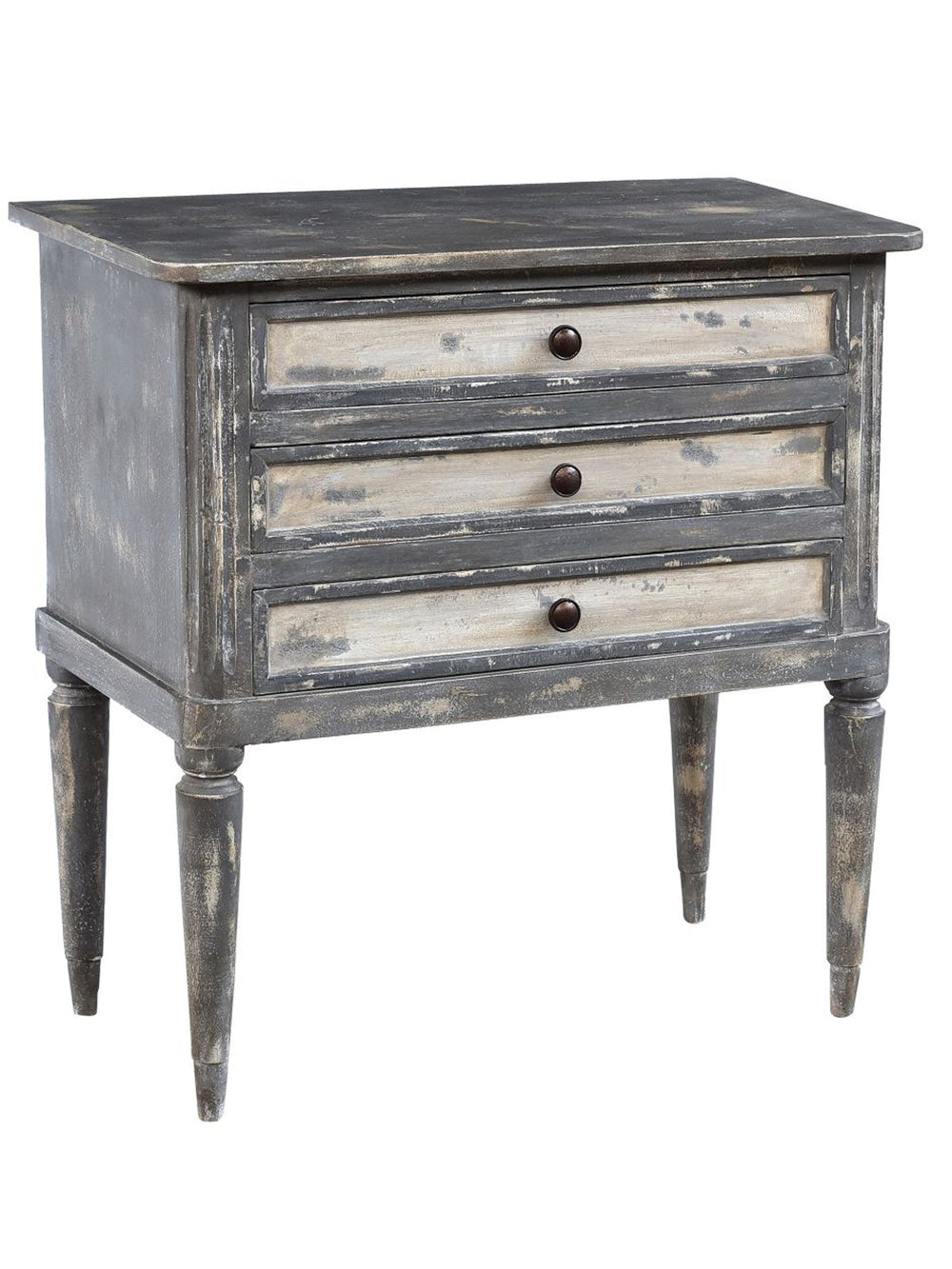 Bella 3Drw Nightstand | Distressed Grey