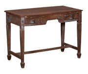 Wood Desk w/Foot Bar