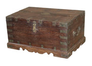 Dark Wood & Metal Trunk