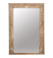 Carved Wood Floor Mirror