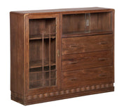 Wood & Glass 3 Way Cabinet