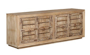 Light Wood & Metal Old Door Sideboard