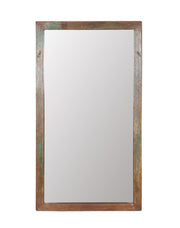 Distressed Turquoise Floor Mirror