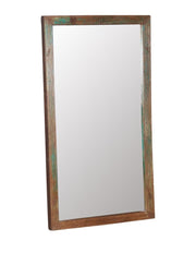 Distressed Turquoise Floor Mirror