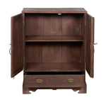 Dark Wood Shelf & Drawer Almirah