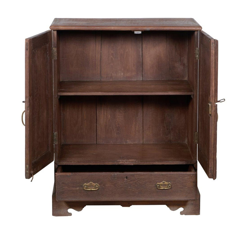 Dark Wood Shelf & Drawer Almirah
