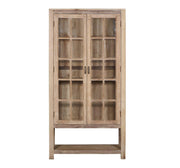 Raised Light Wood & Glass Almirah