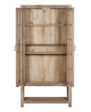 Raised Light Wood & Glass Almirah