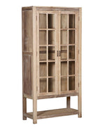 Raised Light Wood & Glass Almirah
