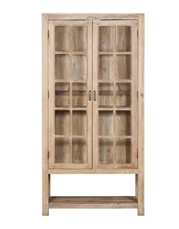 Lightwood & Glass Raised Almirah