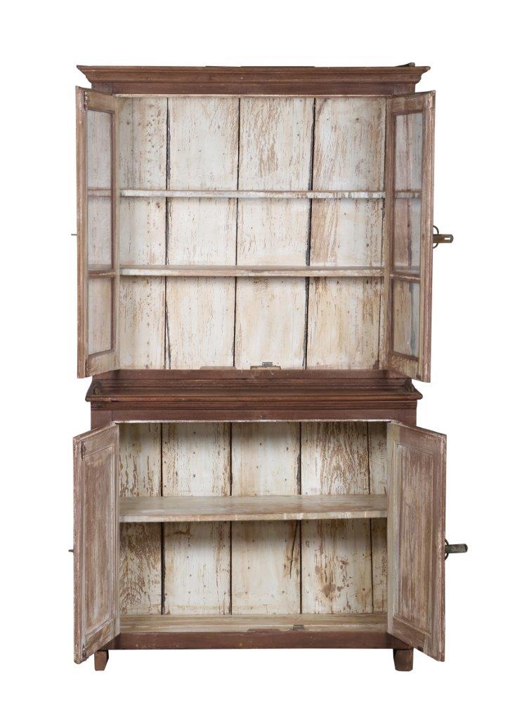 Wood & Glass 2PC Cabinet