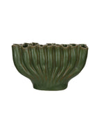Stoneware Vase w/9 Sections, Green