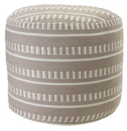 Geometric Gray Pouf