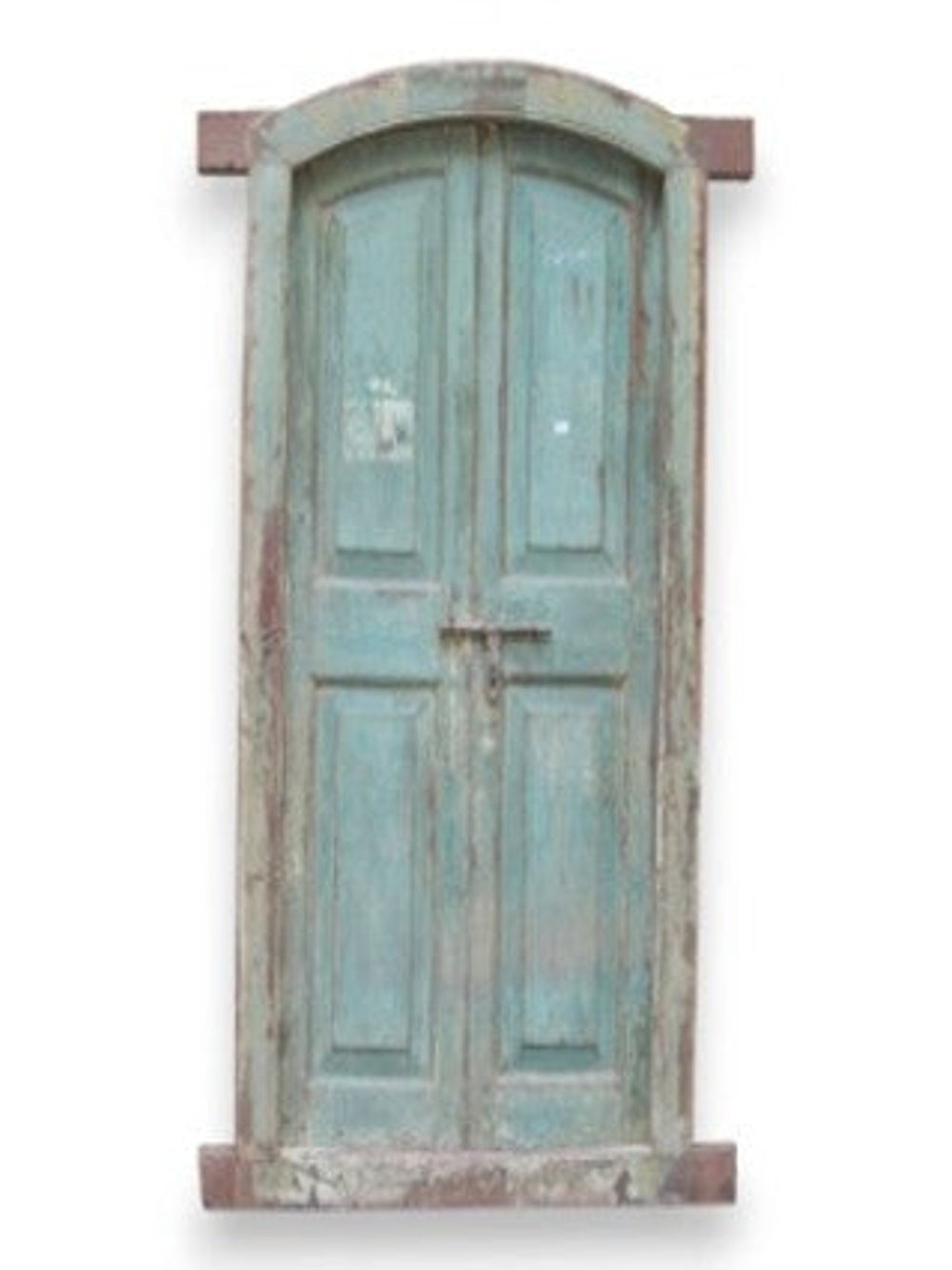Blue Wood Door With Frame