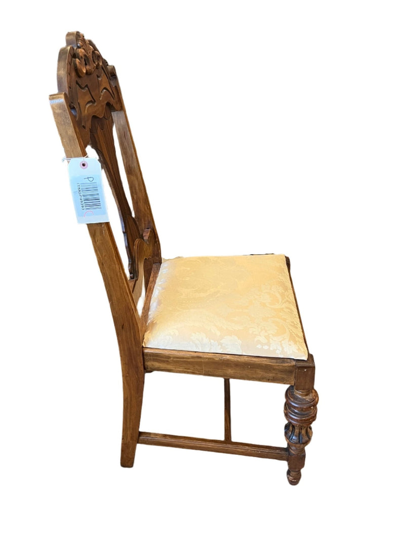 Jacobean Revival Walnut Side Chair