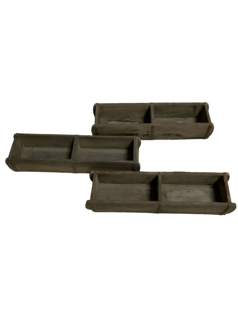 Old Wooden Double Tray