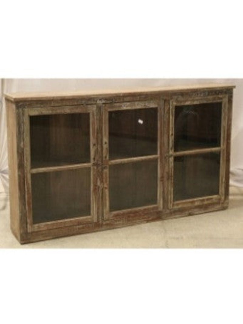 Wooden Glass Sideboard