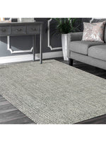 Criss Cross|Grey Wool 9 x 12