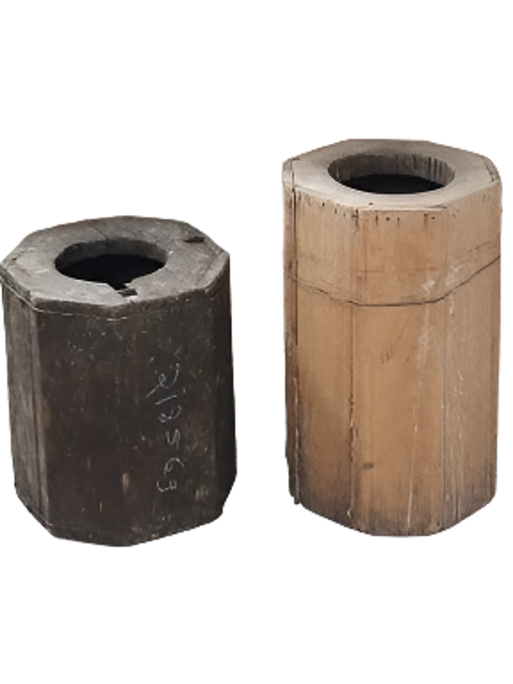 Round Wood Planter