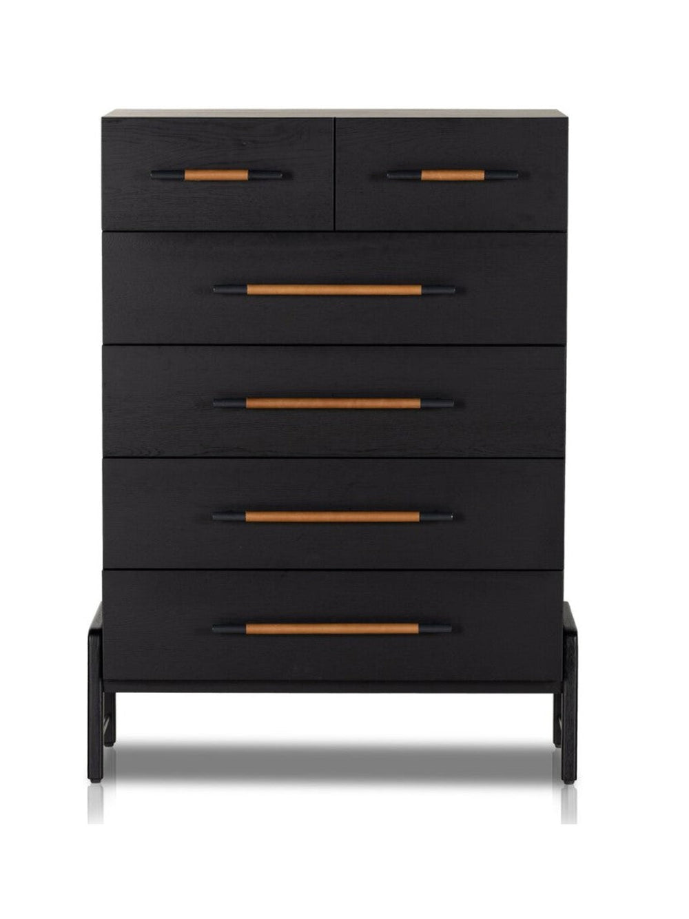 Rosedale 6 Drawer Tall Dresser- Ebony Oak