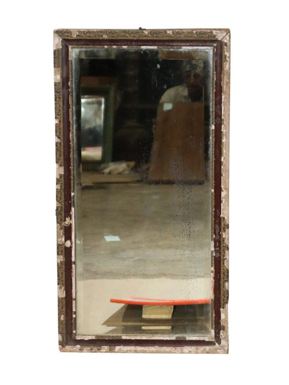Long Black/Brown Wood Mirror
