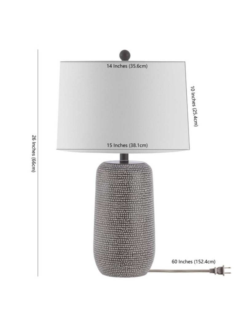 Celvin Table Lamp | Grey & White