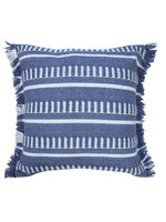 Blue Fringed 20" Pillow