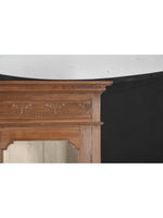 Carved Wood & Glass Cabinet w/ White