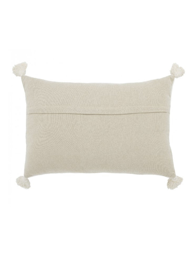 Honeycomb Cotton Tufted Pillow w/Tassels