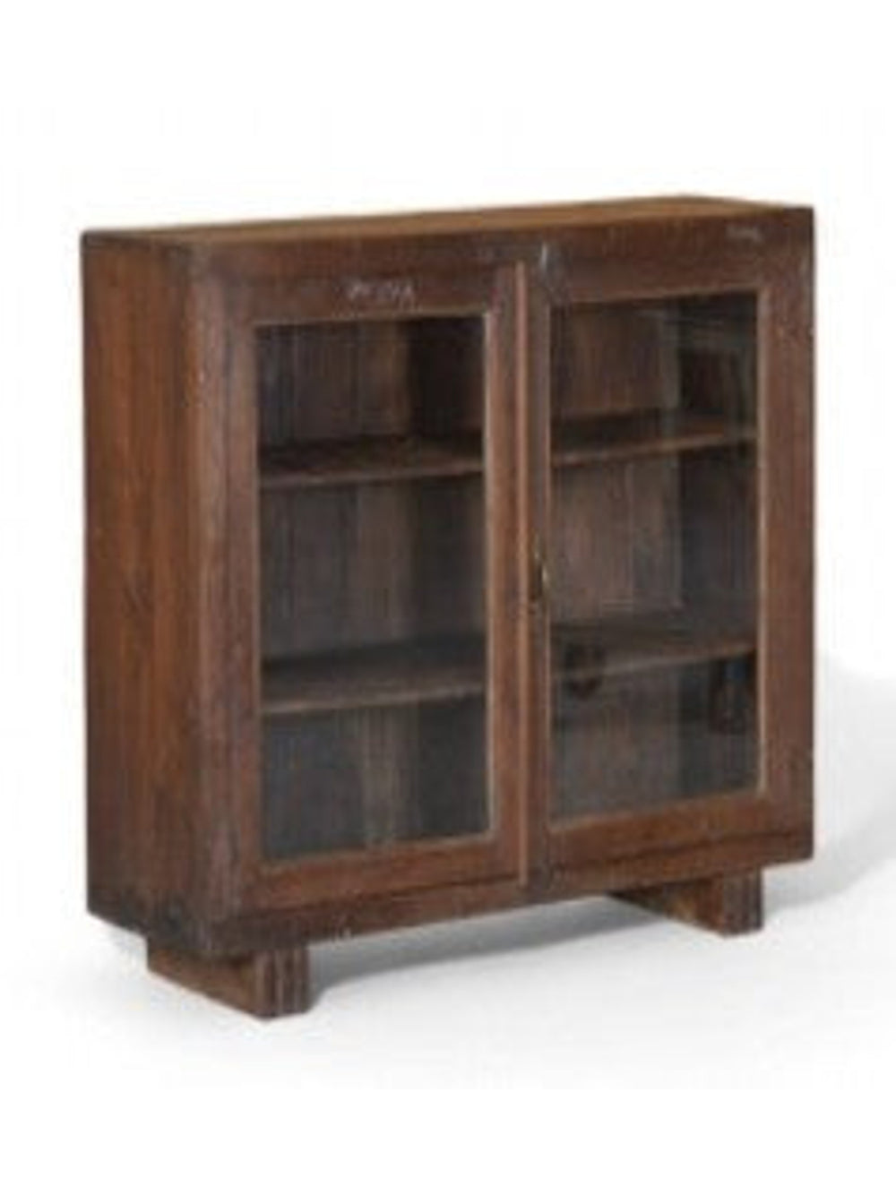 Vintage Wooden Glass Sideboard