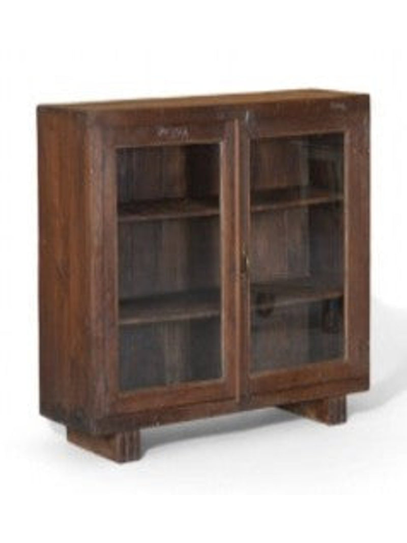 Vintage Wooden Glass Sideboard
