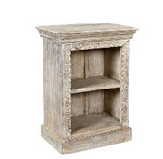 Carved Edge 1-Shelf End Table