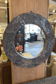 Teak Wood Framed Mirror