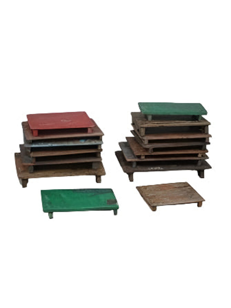 Asst. Painted Wooden Bajots