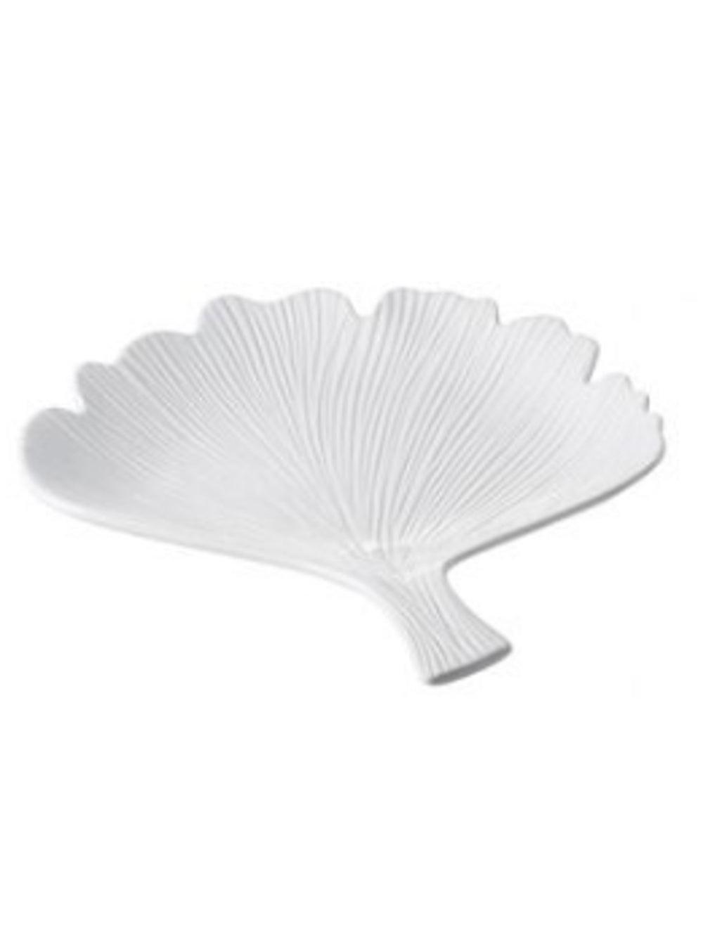 Ceramic White Leaf Plate