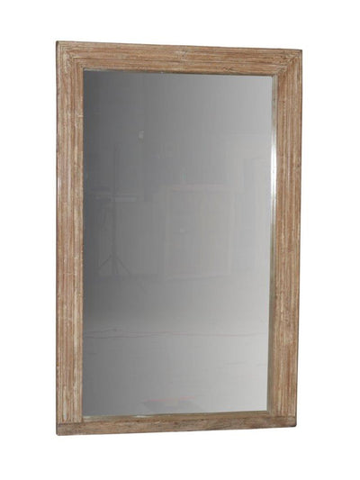 Smooth Brown Wood Mirror