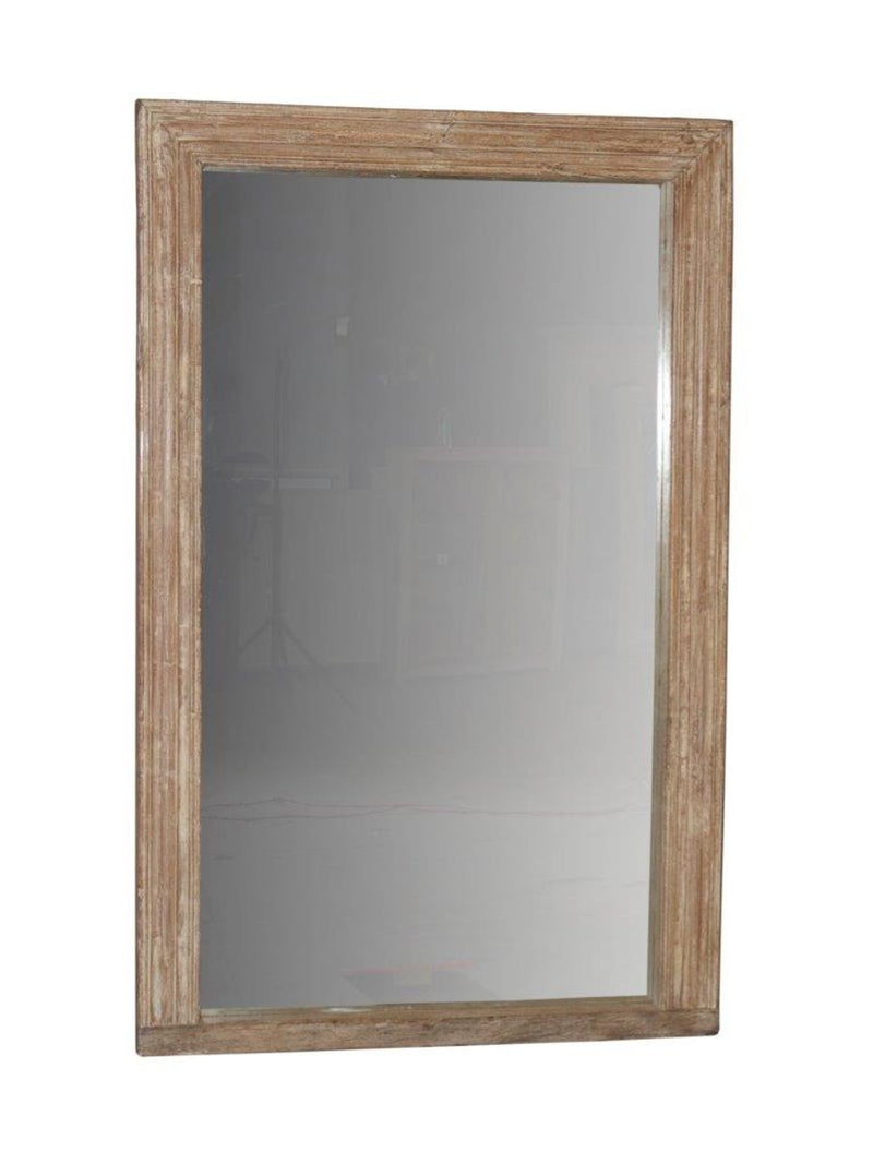 Smooth Brown Wood Mirror