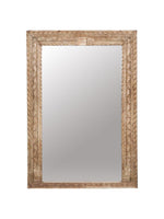 Carved Wood Floor Mirror