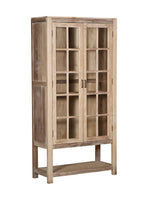 Raised Light Wood & Glass Almirah